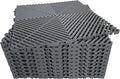 12 Pack 16"x16" Interlocking Garage Floor Tiles - Drainage Mats, Non-Slip, Heavy-Duty, Easy Install for Garage, Car Wash, Basement(Gray)