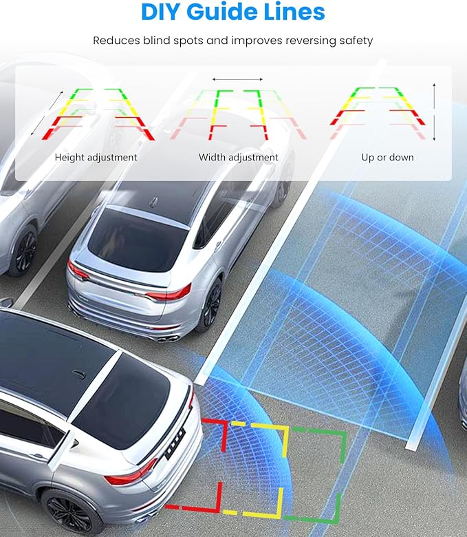 Wireless Backup Camera for Trucks: 5 Inch HD Monitor, Easy Install Stable Digital Signal Back Up Camera System, Dual Channel Color Night Vision Rear View Camera for Car Pickup SUV Van - AUTO-VOX W7Pro
