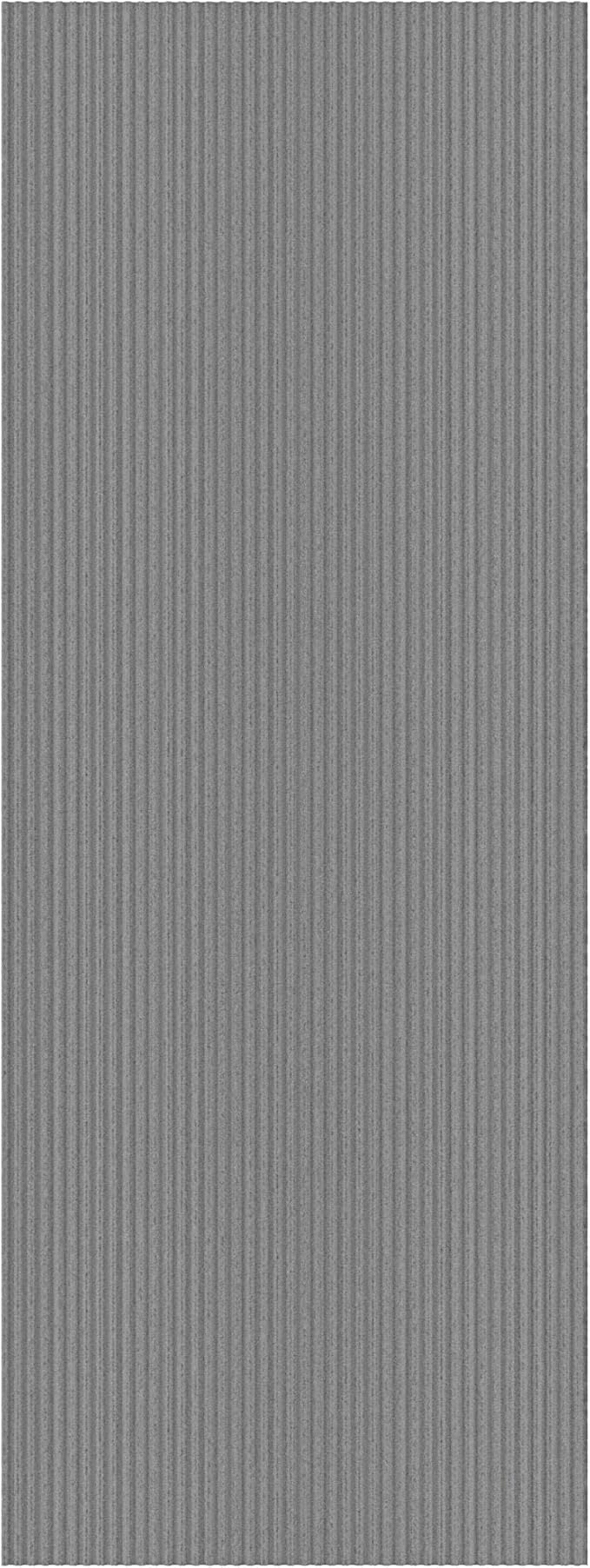 Ottomanson 3'11" x 6' Mud Mat Area Rug Scraper Carpet - Non-Slip, Dirt Trapping for Indoor & Outdoor Use - Ideal for Entryway, Garage, Kitchen, Patio & High-Traffic Areas, Gray