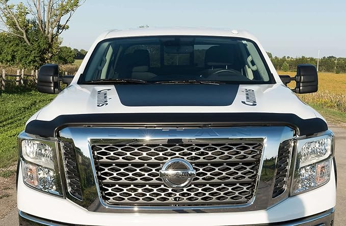 EGR 303555 SuperGuard Matte Black Acrylic Hood Shield Compatible With Select 2019-2023 Ford Ranger Trucks - Durable, Easy Installation
