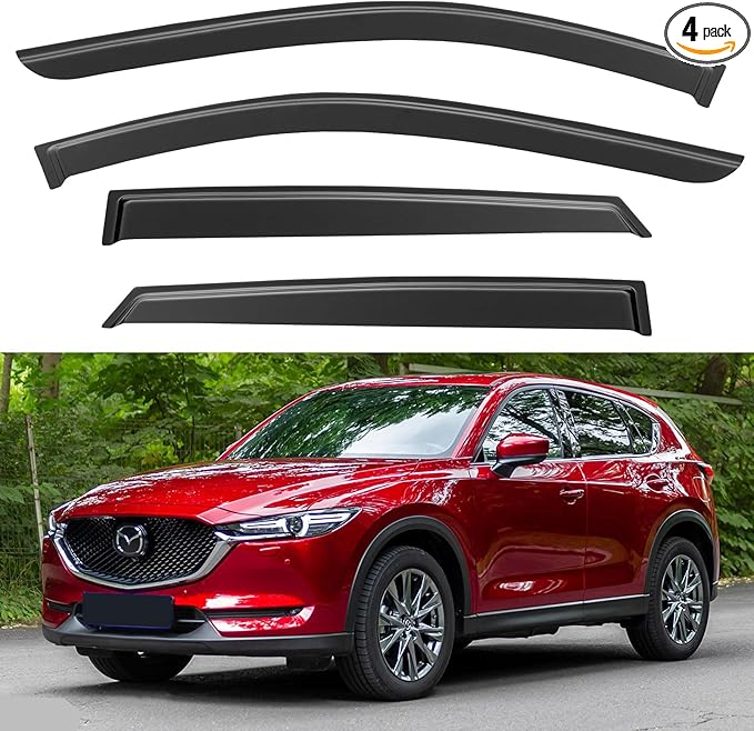 Window Visors Rain Guards Shield for 2017-2025 Mazda CX5, Out-Channel Window Vent Wind Deflectors Visors Shades for 17-25 CX-5