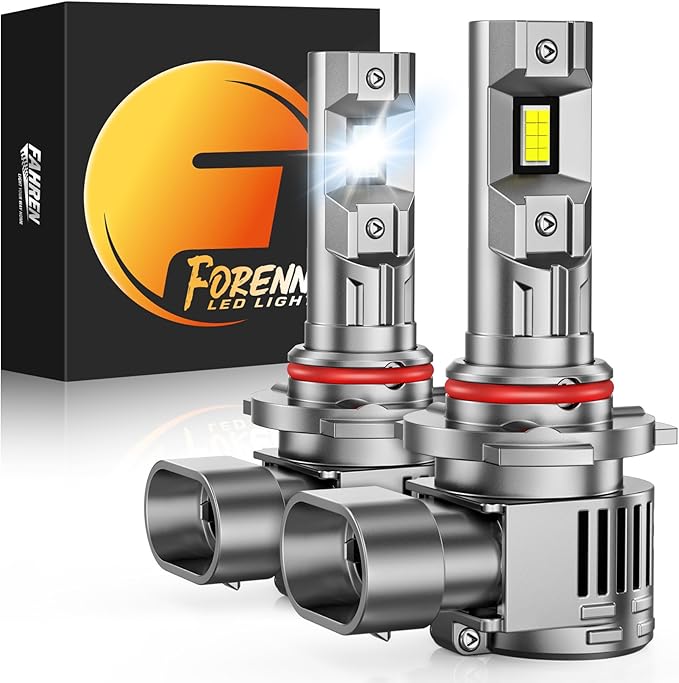 Fahren New 9012 Bulb, 𝟱𝟬𝟬𝟬𝟬 𝐋𝐮𝐦𝐞𝐧𝐬 𝟭𝟬𝟬𝟬% Ultra-Brighter, 1:1 Size Hir2 Driving Light, 60000HRS+ Lifespan, IP68 Plug and Play, Pack of 2