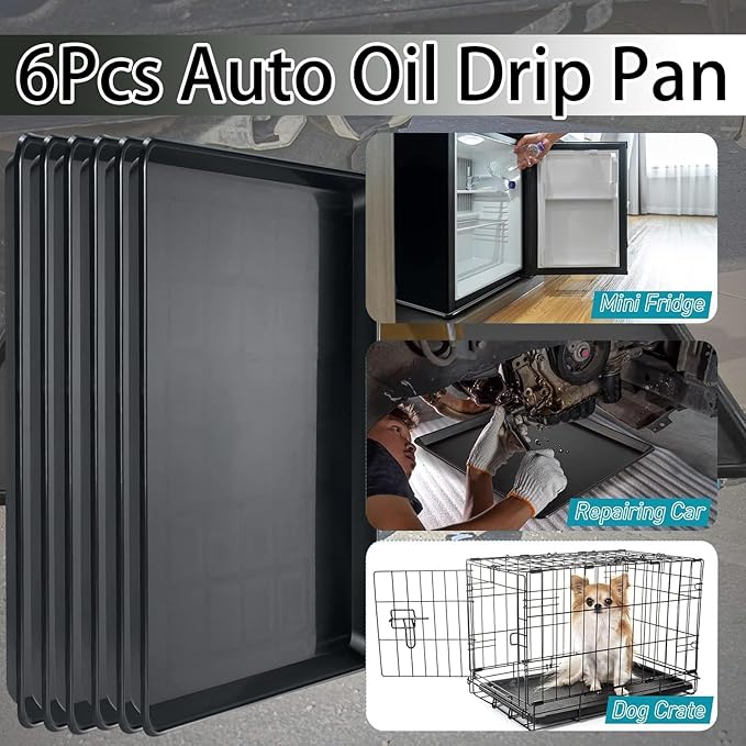 3Pcs Auto Oil Drip Pan Extra Large Oil Drip Pan for Under Car to Keep Garage Floor Show Room Driveway Safe and Clean(35.4 x 24 x 1.6 inch) (3PCS)