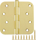 12 Pack 4"x 4 Inch Door Hinges Brass Hardware Gold Exterior Door Hinge 8 Holes 5/8" Heavy Duty Iron Animal Shed Coop Storage Gate Basement Bedroom Office Hotel Door Hinges For Doors Bisagra de puerta