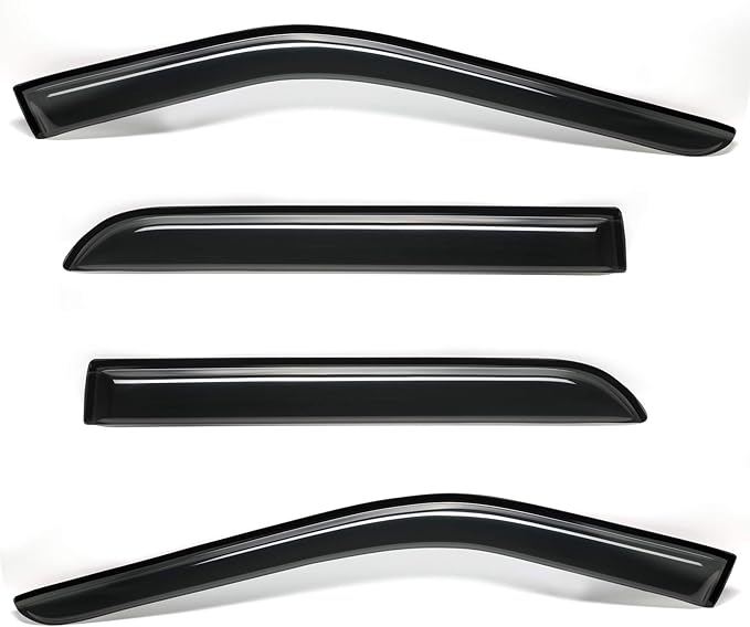 4pcs Outside Mount Style Window Rain Guards Durable Side Wind Deflectors Dark Smoke Nice Vent Window Visors Compatible with 2011-2019 Explorer