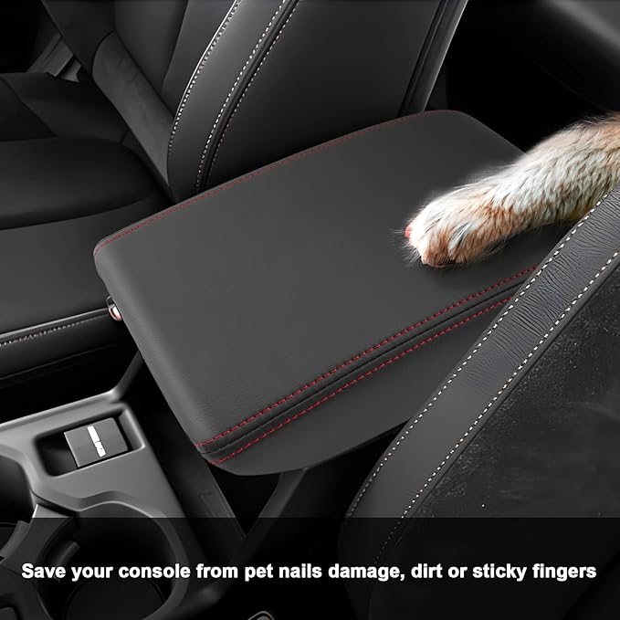 SXCY for 2025 Forester Armrest Cover for Forester 2025 Accessories 2025 Forester Center Console Cover 2025 Forester Middle Console Cover (Red Line)