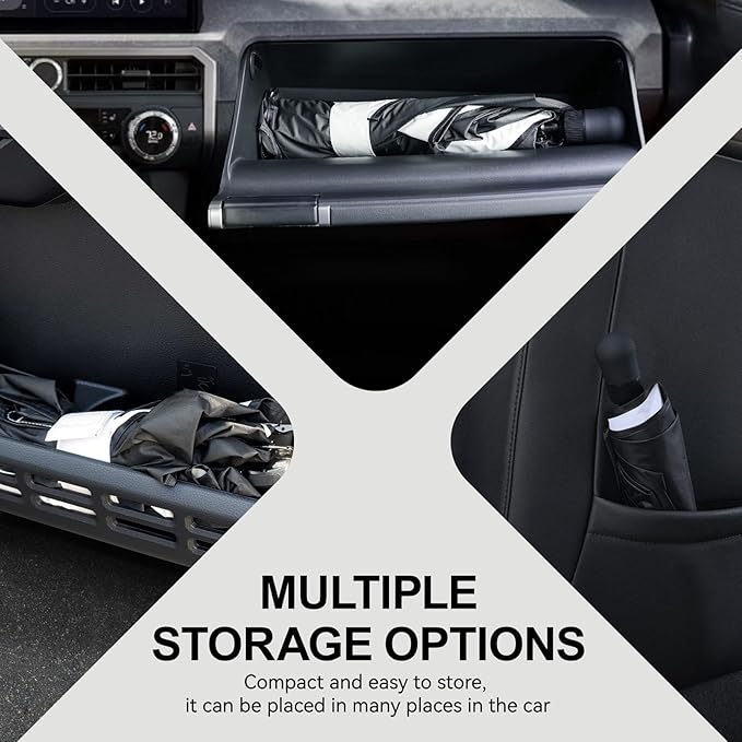 Umbrella Sunshade for Toyota Tacoma Accessories 2024 2025, for 4Runner 2025, Foldable Windshield Cover Sun Shade Umbrella Visor with UV Block Windshield (for Tacoma 2024-2025