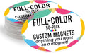 Magnet Me Up Custom 4x6 Inch Oval Magnet, 50 Pack, Customizable for Businesses, Personal Use, Choose Your Text, Upload Image, Magnetic Vinyl for Vehicles and Any Magnetic Surface, Crafted in USA