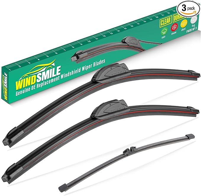 22" 22" 11" Windshield Wiper Blades Replacement for Ford Expedition 2018 2019 2020 2021 2022 2023 Premium All Weather Front Rear Wipers Set - OEM Quality (Pack of 3)