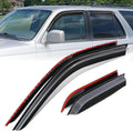Auto Dynasty Set of 4 Carbon Fiber Pattern Window Visors Compatible with 1996 1997 1998 1999 2000 2001 2002 Toyota 4Runner, Tape-On Rain Guards Shield Vent Shade Deflector Glossy Black