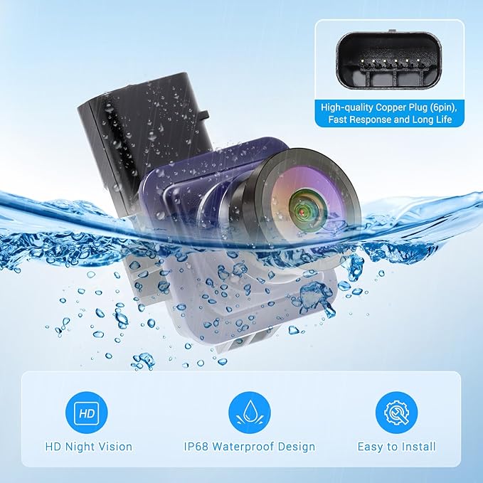 Rear View Backup Camera Compatible with Ford Escape 2014 2015 2016 Parking Assist Camera 170°Ultra Wide Angle HD Night Vision Waterproof Escape Accessories Reverse Camera EJ5Z-19G490-A GJ5T19G490AD