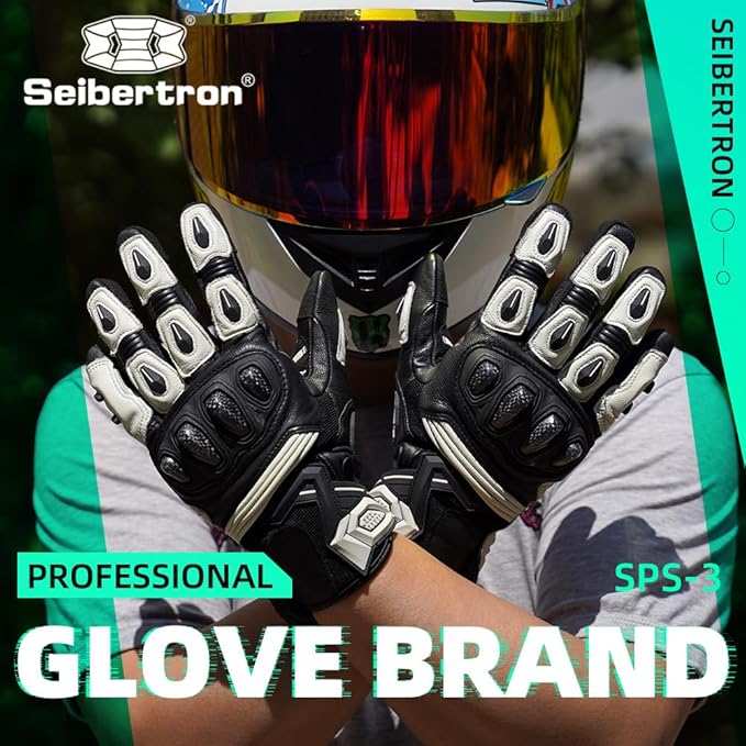Seibertron SPS Series Touchscreen Motorcycle Motocross BMX ATV MTB Bicycle Cycling Full or Half Finger Gloves Adult and Youth