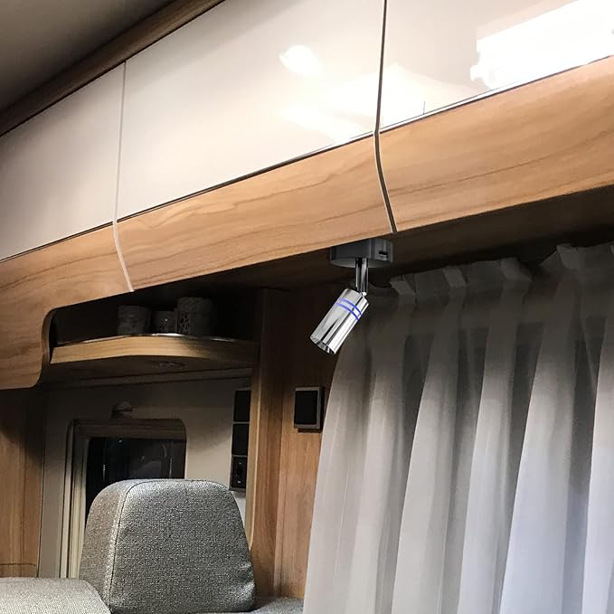 THALASSA 12V Interior LED RV Reading Lamp with 5V USB Port - Built-in Touch Switch, Dimmable Brightness, Surface Mounted on Wall Headboard of Boat Camper Van Travel Trailer Truck Cars Interior Light
