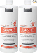 Unique Clear-It RV Black Tank Unclogger Liquid - Breaks Through Pyramid Plugs, Compacted Tanks, and Clogged Pipes 32 oz (2-Pack)