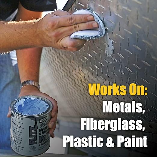 Flitz Car Buffing and Care Kit (Medium) - USA-Made Polishers and Buffers Set – Includes 2lbs Paste, 16oz Sealant, 5" BuffBall, 4 Microfiber Cloths, Removes Rust & Restores Shine