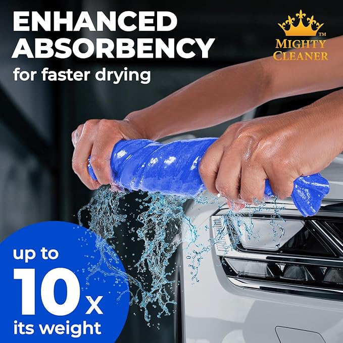 Premium Shammy Cloth for Car Drying - 26”x17” - Super Absorbent Chamois Towel for Car - Scratch-Free, Reusable & Soft