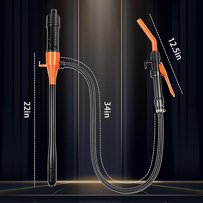 Portable Power Battery Pump, Battery Powered Siphon Fuel Transfer Pump, Universal Fit for Gasoline, Car, Portable Fuel Transfer Pump,Mechanical Fuel Pump