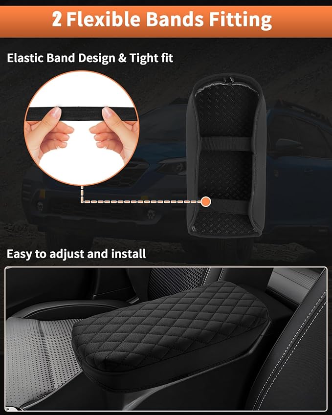 Shademax Custom for 2024 2025 2026 Chevy Trax Center Console Cover Armrest Cover for Chevrolet Trax LS/1RS/LT/2RS/ACTIV, Arm Rest Cushion Pad Leather Middle Console Lid Protector Trax Accessories