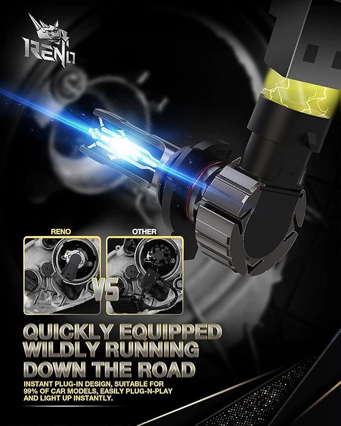 RENO 9012 Bulb, 9012 Fog Lights Bulb, 9012 Light Bulbs Fanless In Line Car Fog Bulb Plug and Play, Pack of 2