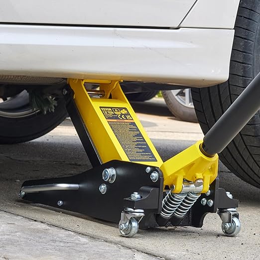 VEVOR Low Profile Floor Jack 1.5 Ton (3300 LBS), Aluminum and Steel Race Ground Elevator with Dual Pistons Quick Lift Pump Auto Repair Car Maintenance, Lifting Range 3-3/20"-14-10/27"