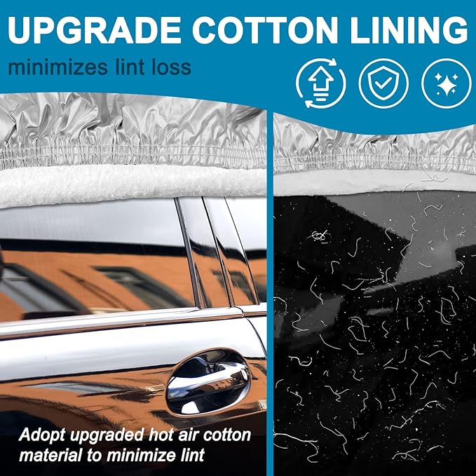 Car Cover for 2014-2025 Mini Cooper/Cooper S/Hardtop/Clubman/Countryman 4 Door,Full Exterior Car Covers for Automobile All Weather Waterproof Heavy Duty,Zipper/Cotton UV Proof Custom fit【210T Taffeta】