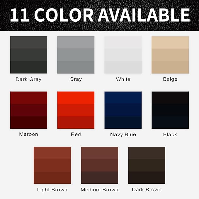 Leather Repair Kit Recoloring Balm Cleaner Conditioner Waterproof Beeswax Oil for Car Seat Furniture Couch Shoe Leather Vinyl(Light Brown)