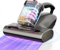 uwant Bed Cleaner with 16Kpa Suction Metal Roller 253.7nm Uv-c Light Mattress Vacuum Cleaner 36000RPM/Min 149℉ Heating HEPA Filter&Ultrasonic Mattress Vacuum for Sofa, Pillow, Bed Throws, Grey