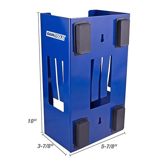 OEMTOOLS 23124 Blue Magnetic Glove Dispenser, Disposable Gloves Box Holder, Magnetic Glove Box Holder for Wall Mount