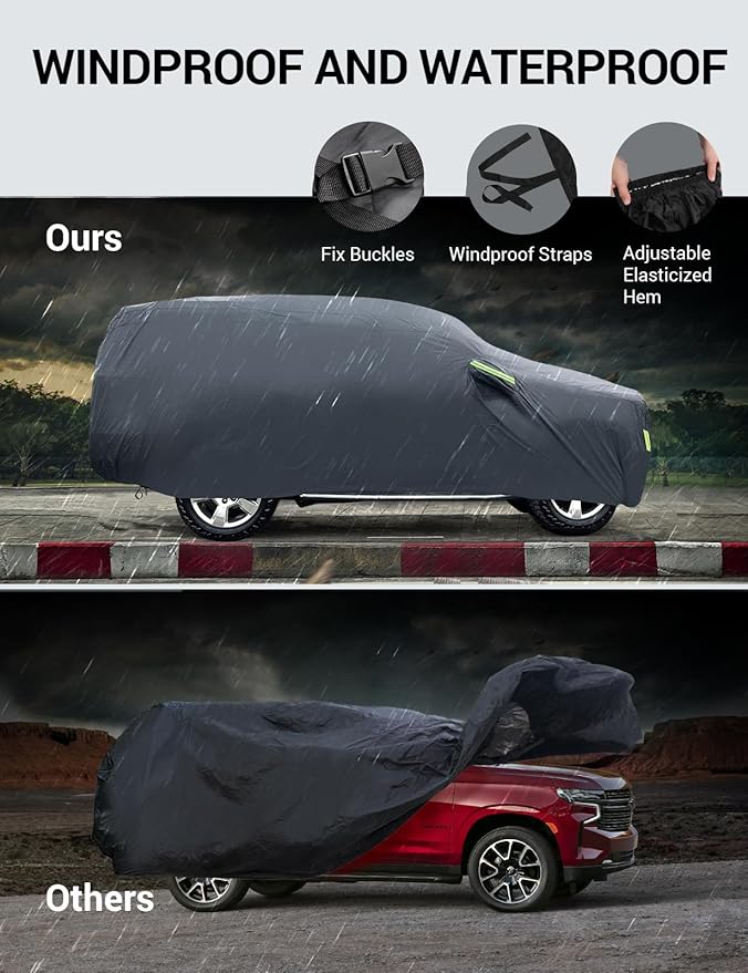 Proadsy 2025 Upgrade Car Cover Custom Fit for 2022-2025 Hyundai Ioniq 5, Waterproof All Weather for Automobiles, Full Exterior Cover Rain Snow Sun Protector Indoor Outdoor Car Cover
