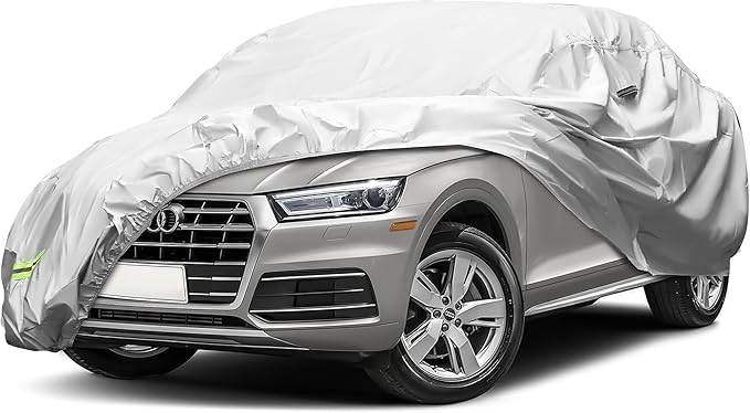YOLENY Car Cover Waterproof All Weather Full Exterior Covers with Zipper,Universal Fit SedanToyota Corolla/Prius,Honda Civic,Subaru Impreza/WRX,Chevy Cruze,Nissan Sentra etc.(UP to 181 inch)