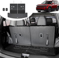 Cargo Mat for 2025 Hyundai Santa FE, All Weather TPE Cargo Mat with Backrest Mat Rear Cargo Liner Protection for Hyundai Santa Fe Calligraphy Accessories (Fit Hybrid and Fuel) 2024 2025