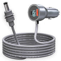 Starlink Mini 12v Power Cord，10FT/3M Starlink Mini Power Cord with car Charger，Cigarette Lighter displays Voltage，Suitable for DC12-24V Trucks, Buses, Boats, Waterproof DC Plugs