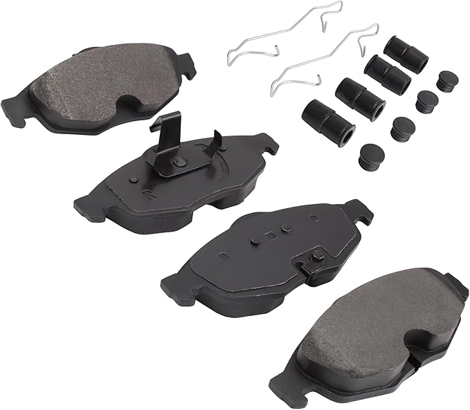 Premium Ceramic Front Brake Pads (1001-0869C) Compatible with Chrysler Cirrus 2001-2007, Chrysler Sebring 2001-2006, Dodge Stratus 2001-2006