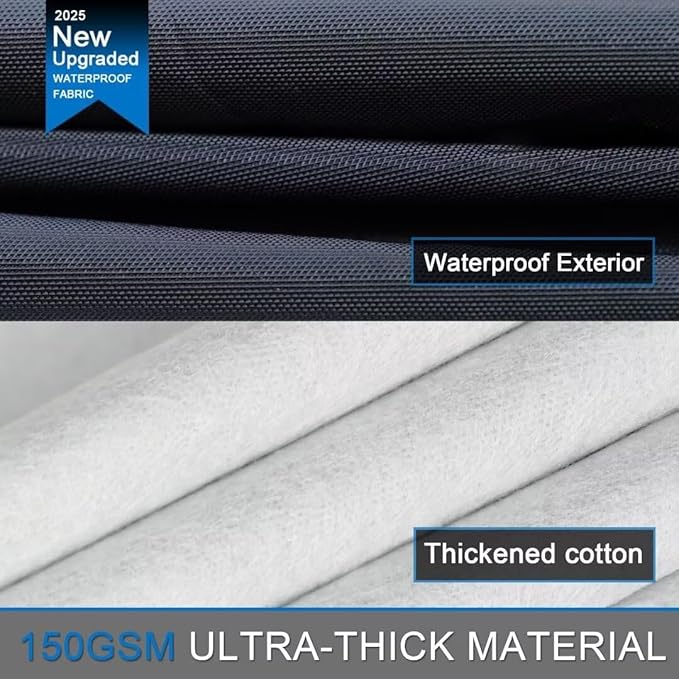 Jeep Gladiator Truck Cover Custom Fit 1999-2026 Crew Cab Short Bed(5') with Door Zipper, 10 Layers Outdoor Heavy Pickup Truck Cover Waterproof All Weather, Wind Dust Sun Protector.