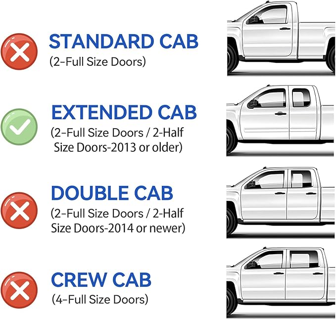 Window Visors Rain Guards for 1999-2006 Chevy Silverado/GMC Sierra 1500/2500/ 3500/ 2500HD, Window Vent Wind Deflectors Visors Shades for 2007 Silverado/Sierra Classic Model - Extended Cab
