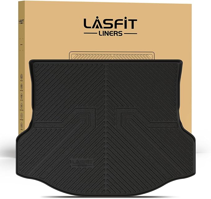 LASFIT Cargo Mat Fit for Toyota RAV4 2013-2018 TPE All Weather RAV4 Hybrid and Gasoline Trunk Mat 2013 2014 2015 2016 2017 2018 Custom Fit Rear Cargo Liner, Black