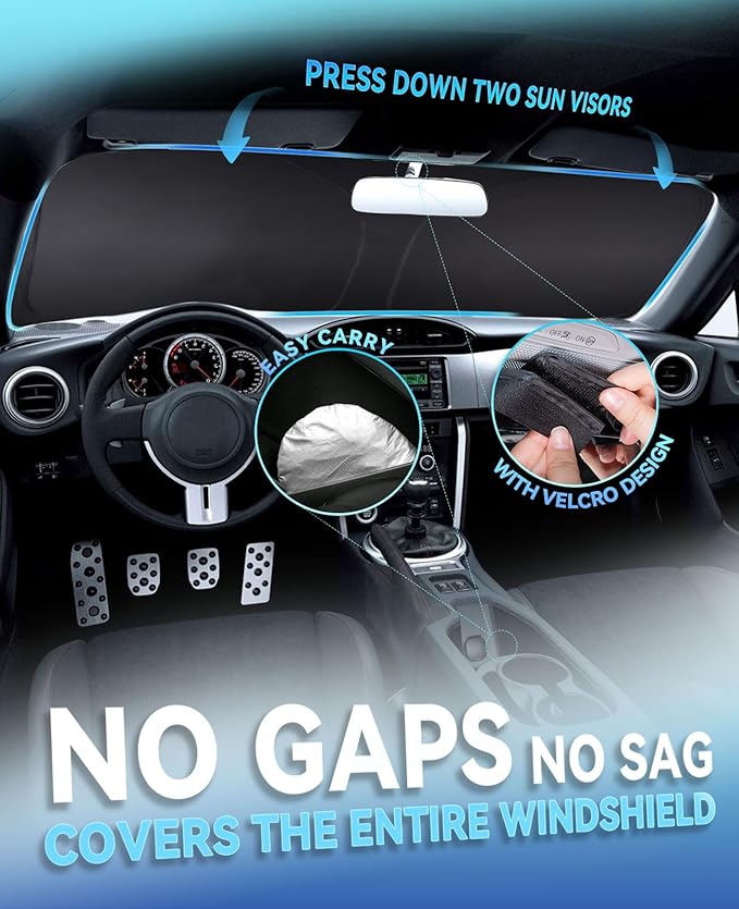 Sun Shade for Sportage Windshield Sunshades for 2022 2023 2024 2025 Kia Sportage SUV Windshield Cover Front Window Shields 240T Silver Coating Protector Sun Visor Blocks UV Rays Car Accessories