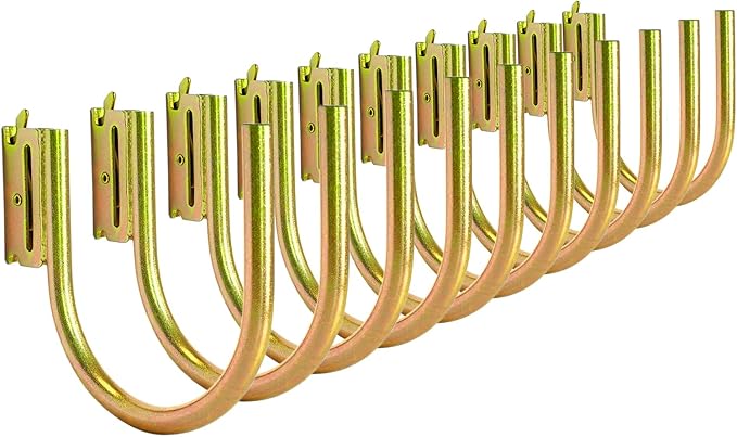 10 Pack 4" E Track J Hooks Heavy Duty Galvanized Steel E-Track Tie Down Accessories for Box Truck, Enclosed Trailer, Garage, Vans, Warehouse, Workshop