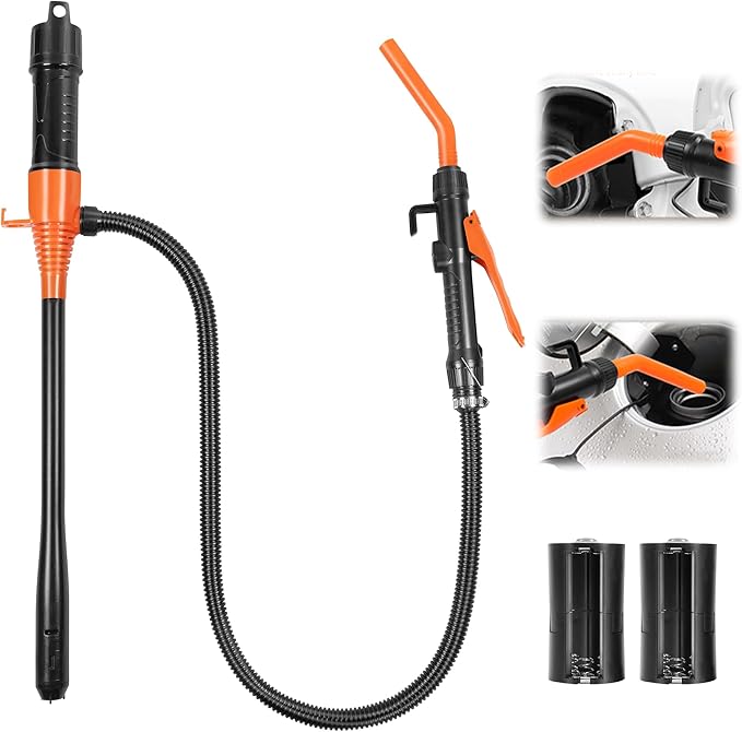 Portable Power Battery Pump, Battery Powered Siphon Fuel Transfer Pump, Universal Fit for Gasoline, Car, Portable Fuel Transfer Pump,Mechanical Fuel Pump