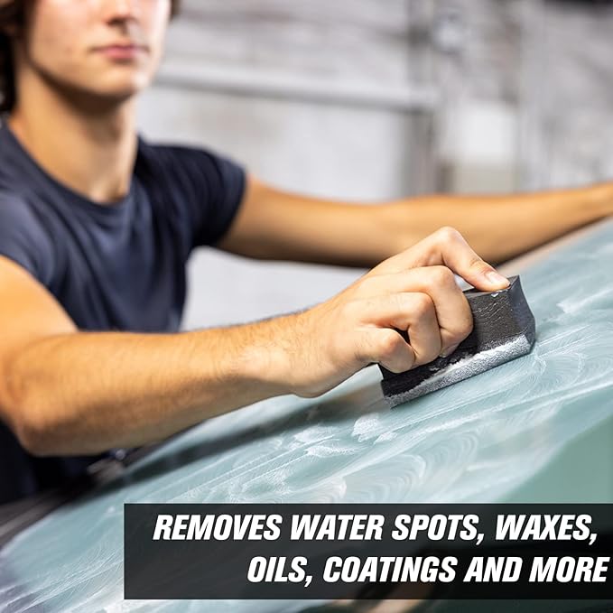 Invisible Glass 91411 Glass Stripper – Hard Water Spot Remover – Strips Coatings, Waxes, Oils & Road Film – Preps Windshields for Rain Repellent & Ceramic Coating – 4 Fl Oz