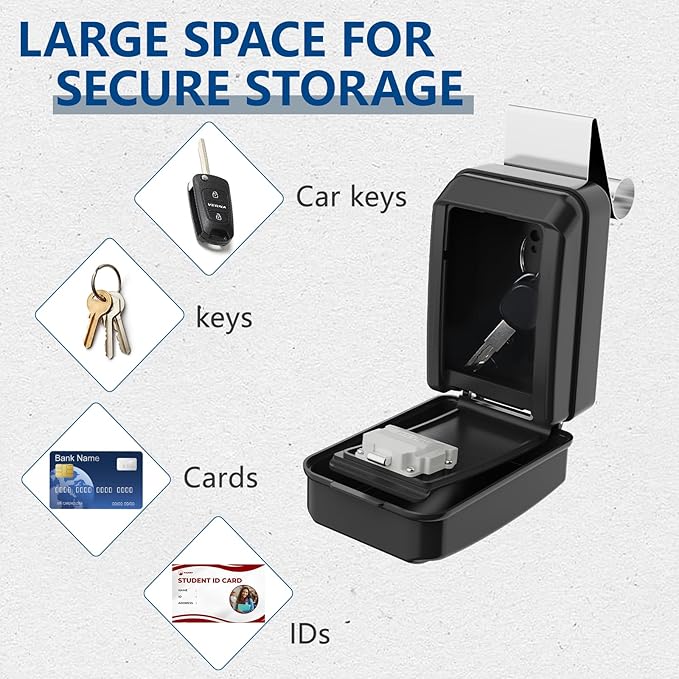 Car Window Lock Box for Turo, Car Key Lock Box with Key Labeling Tag, Car Lock Box Fit for Ride Share, Turo, GetAround, Larger Capacity, Weather-Proof Protective Cover(New Version)