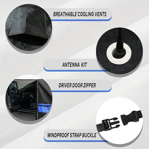 10-Layer Waterproof 4 Door All Weather Universal Fits Jeep Wrangler Cover for TJ YJ CJ JK JL