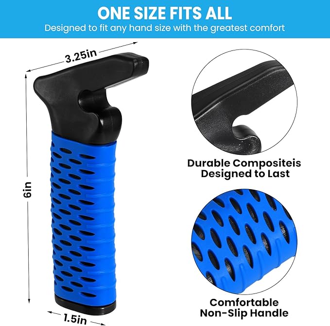 Car Door Handle for Elderly, Car Handle Assist Support, Portable Elderly Assistance Mobility Aids for Getting Out of Car, Auto Grab Cane Nylon Strap for Seniors and Handicapped, Blue