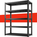 Raybee 5-Tier Industrial Heavy Duty Storage Shelving, 32" W x 16.5" D x 63" H, Black Metal Garage Shelving, 2000LBS Capacity