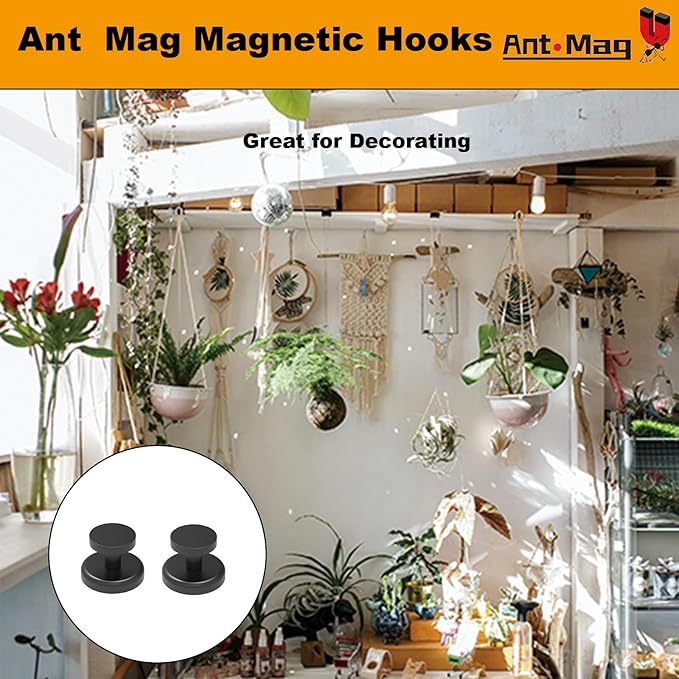 Ant Mag Magnet Hooks Heavy Duty 160lbs for Coat Hanging Strong Magnet Hangers for Metal Surface Great Organization for Cruise Cabinet Door Kitchen Room Office