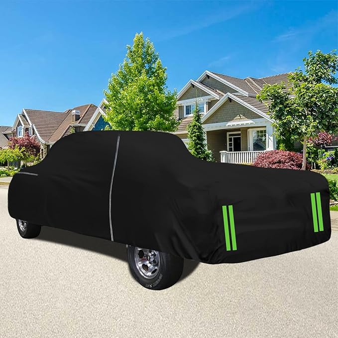 Waterproof Car Cover Compatible with Chevrolet C/K 1500/2500/3500 1988-1999, 2 Door Regular/Standard Cab Short Bed 300D All Weather Classic Car Covers with Zipper Door for Snow Rain Protection