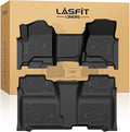 LASFIT Floor Mats 2014-2018 for Chevy Silverado/GMC Sierra 1500, 2015-2019 2500HD 3500 HD, Crew Cab Only/Bench Seat, All Weather TPE Custom Fit Car Floor Liners, with Carpet Floor Only