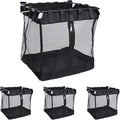 4Pcs Large Slatwall Baskets Mesh Slatwall Baskets with Zipper Mounted Storage Baskets Hanging Slatwall Accessories for Shops Rooms Storage Display Organizing(16 * 12 * 16inch)