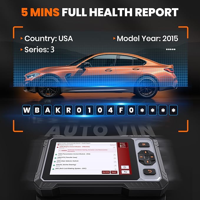 ANCEL OBD2 Scanner FX6000 Elite Bidirectional Scan Tool for ABS/SRS/Transmission/Enigne,7 Reset,Car Scanner with Active Test,Oil/Brake/SAS/Throttle/BMS Reset/ABS Bleeding/Gear Learning,FCA Support