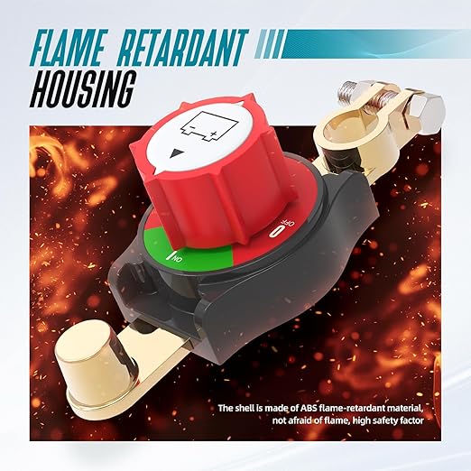 Top Post Battery Disconnect Switch On/Off 275A 12-48V Battery Power Cut Off Switch for Car Vehicle RV and Boat